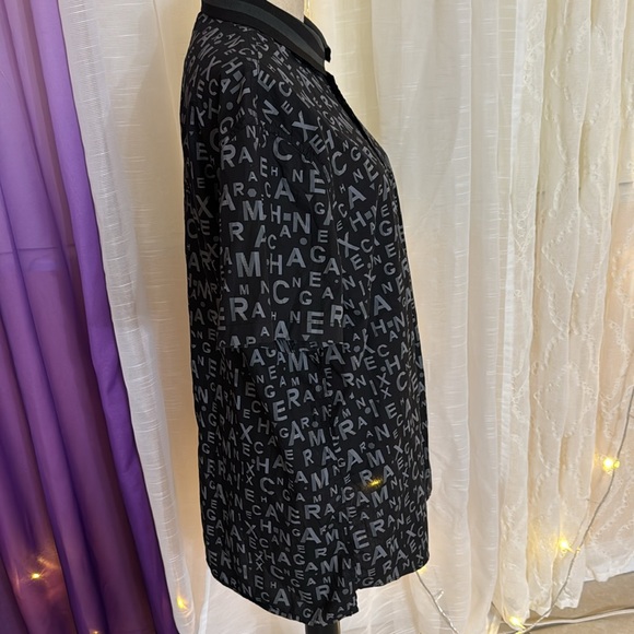 Armani Exchange Black Graphic Men's Shirt, XL - Picture 4 of 8